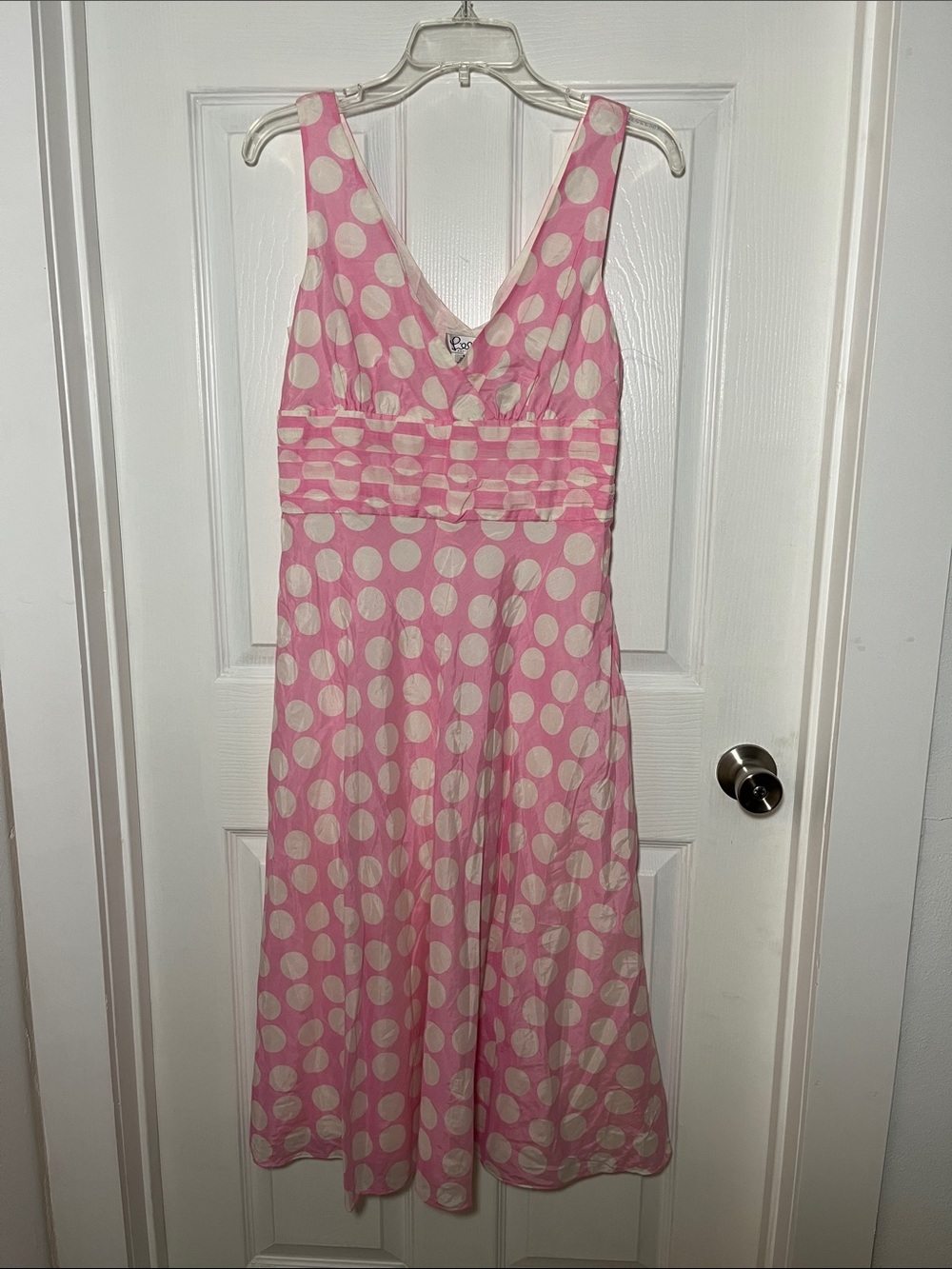 Lilly Pulitzer Shell Pink and White Polka Dot Dress